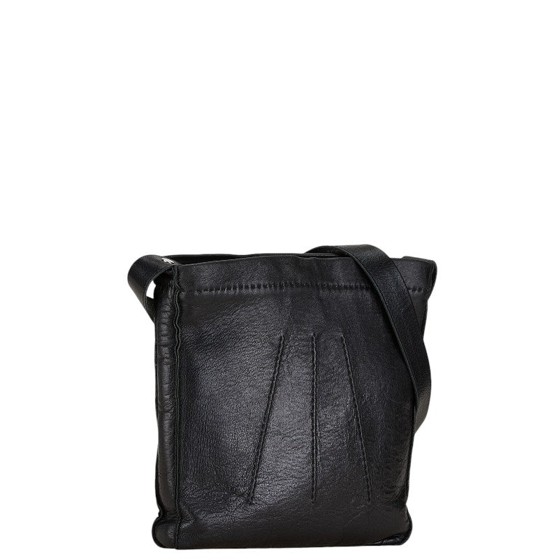 Hermes Leather Shoulder Bag Black