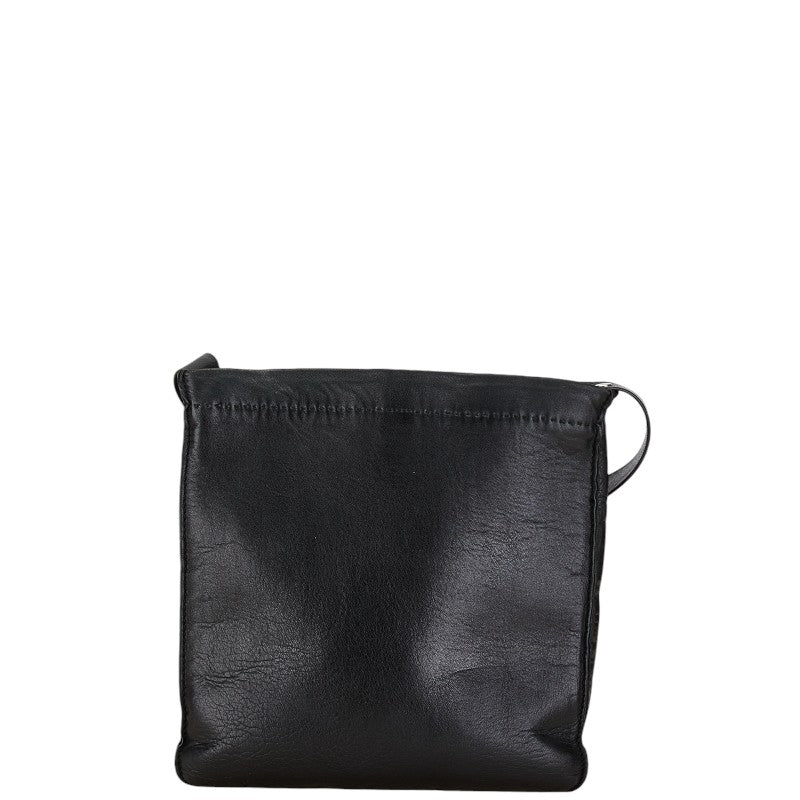 Hermes Leather Shoulder Bag Black