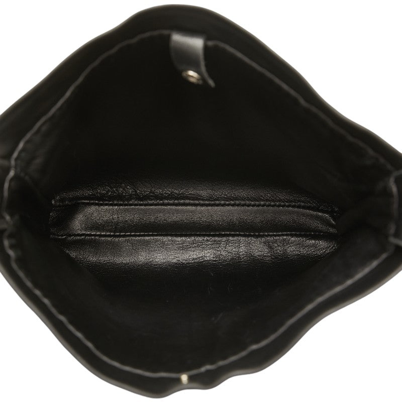 Hermes Leather Shoulder Bag Black