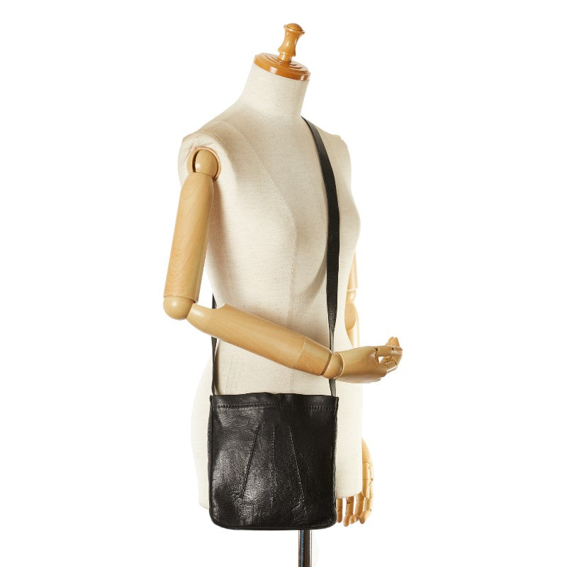 Hermes Leather Shoulder Bag Black