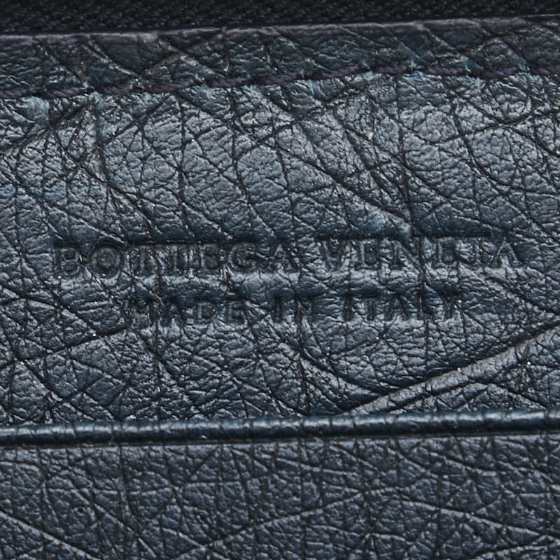 Bottega Veneta Intrecciato Ostrich Leather Zip-Around Wallet