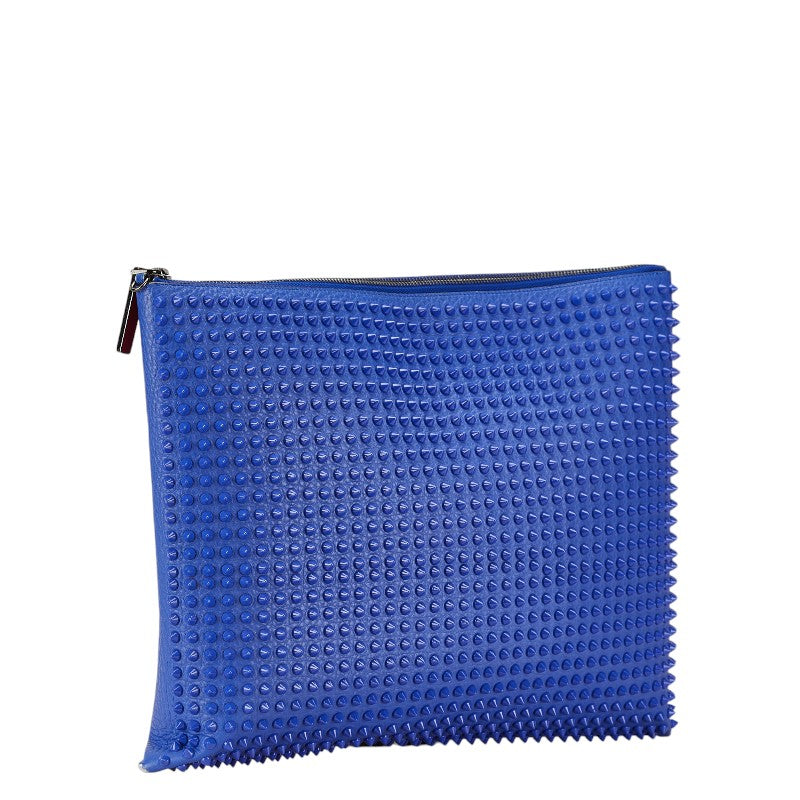 Christian Louboutin Leather Studded Peter Pouch Clutch Bag