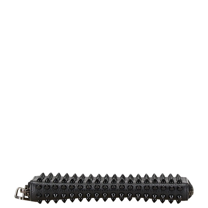 Christian Louboutin Leather Studded Zip-Around Long Wallet