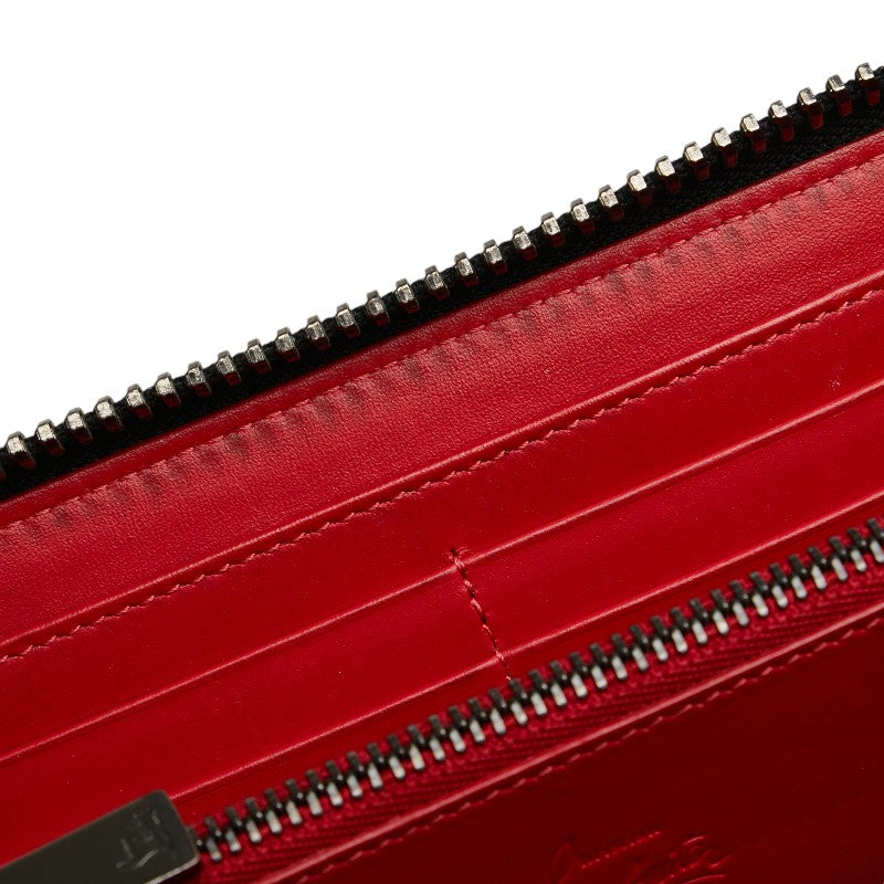 Christian Louboutin Leather Studded Zip-Around Long Wallet