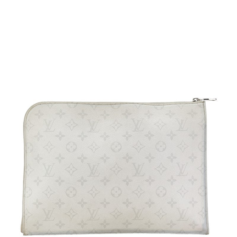 Louis Vuitton Monogram Eclipse Pochette Jour GM Clutch Black White PVC Leather in Very Good Condition