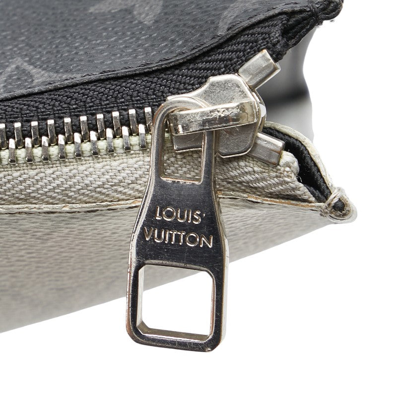 Louis Vuitton Monogram Eclipse Pochette Jour GM Clutch Black White PVC Leather in Very Good Condition