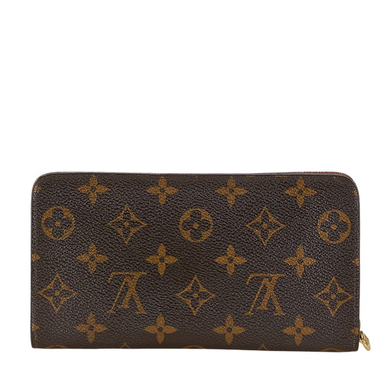 Louis Vuitton Monogram Zip Long Wallet M61727 Brown PVC Leather in Very Good Condition