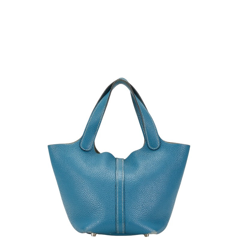 Hermes Picotin Lock PM Handbag Blue Jean Clemence