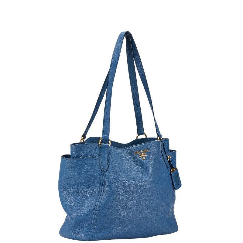 Prada Leather Tote Bag Blue