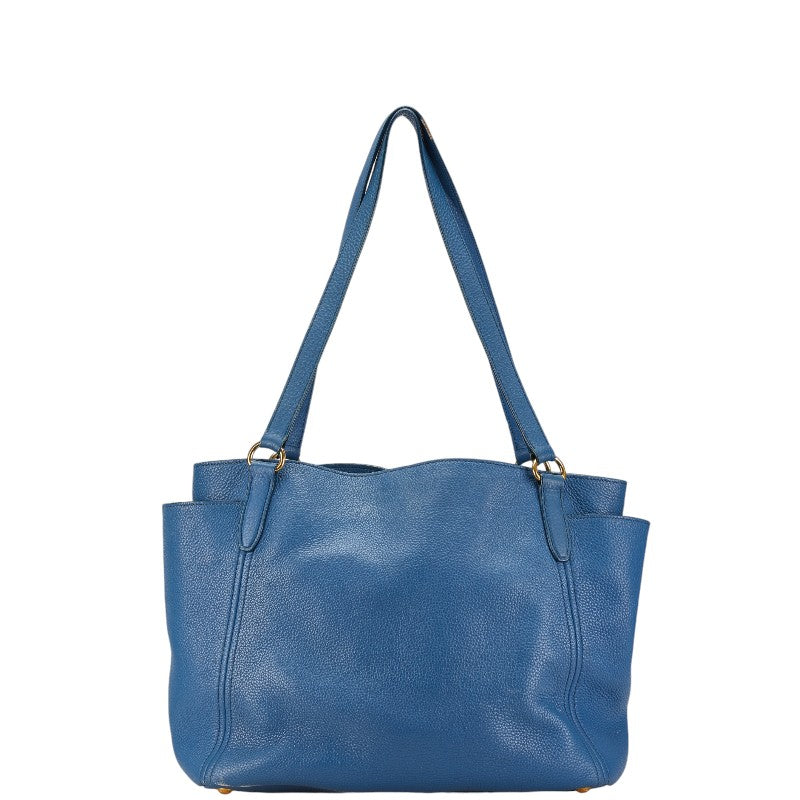 Prada Leather Tote Bag Blue