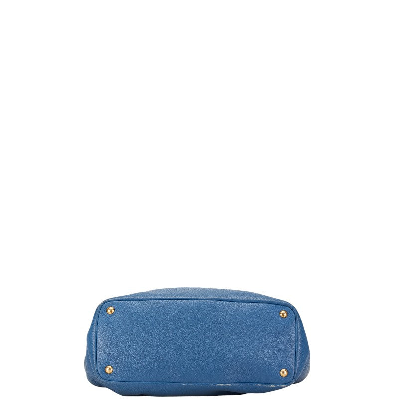 Prada Leather Tote Bag Blue