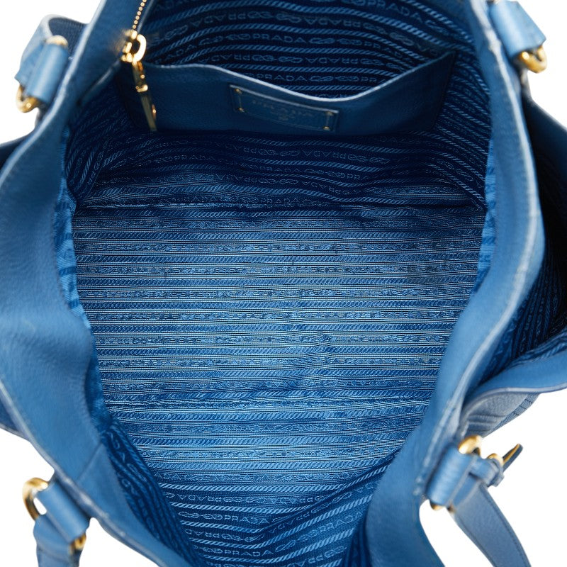 Prada Leather Tote Bag Blue