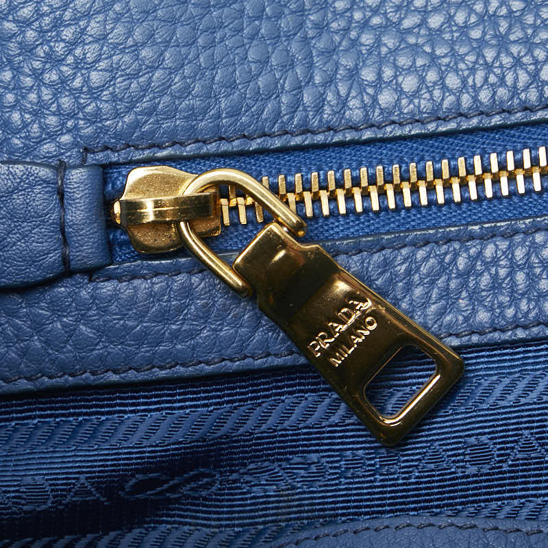 Prada Leather Tote Bag Blue