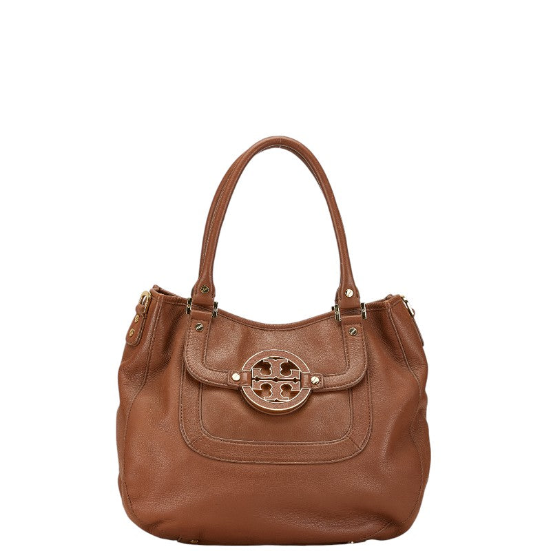 Tory Burch Amanda 2WAY Leather Handbag Brown in Very Good Condition