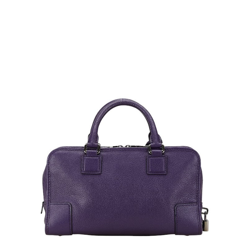 Loewe Amazona 28 Grain Calf Leather Handbag Purple