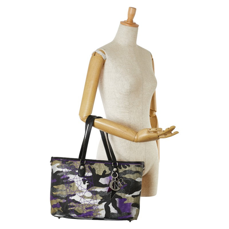 Dior Anselm Reyle Camouflage Tote Bag Canvas Leather