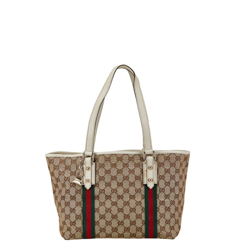 Gucci GG Canvas Sherry Line Tote Bag 137396