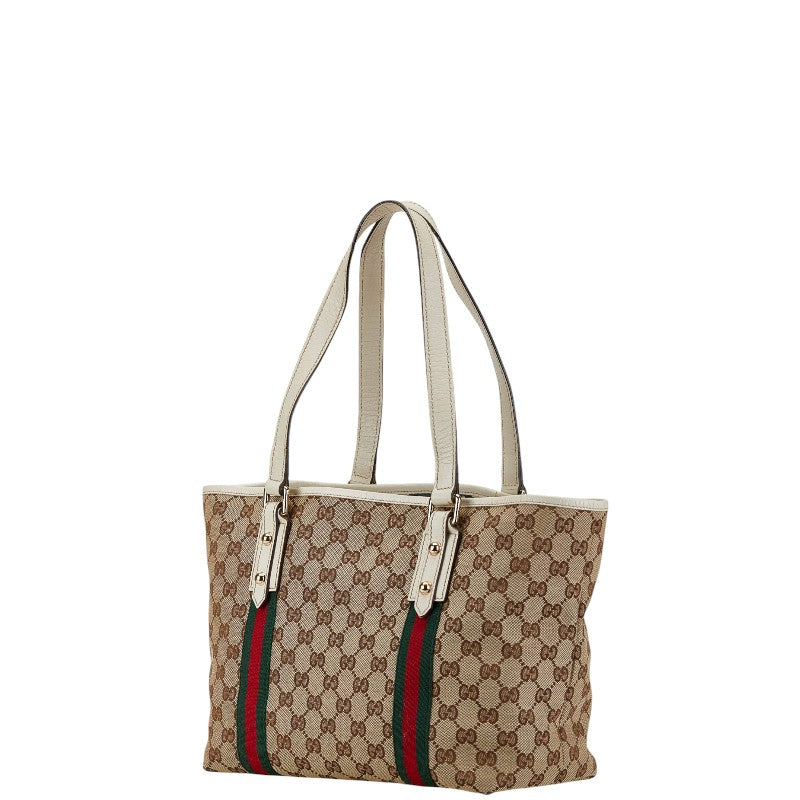 Gucci GG Canvas Sherry Line Tote Bag 137396