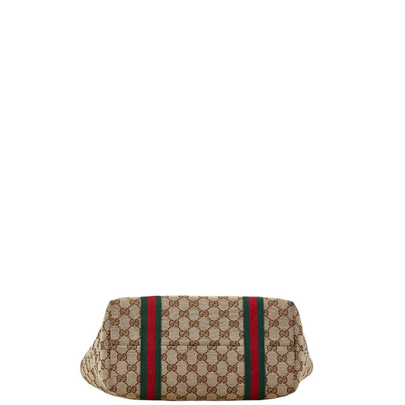 Gucci GG Canvas Sherry Line Tote Bag 137396