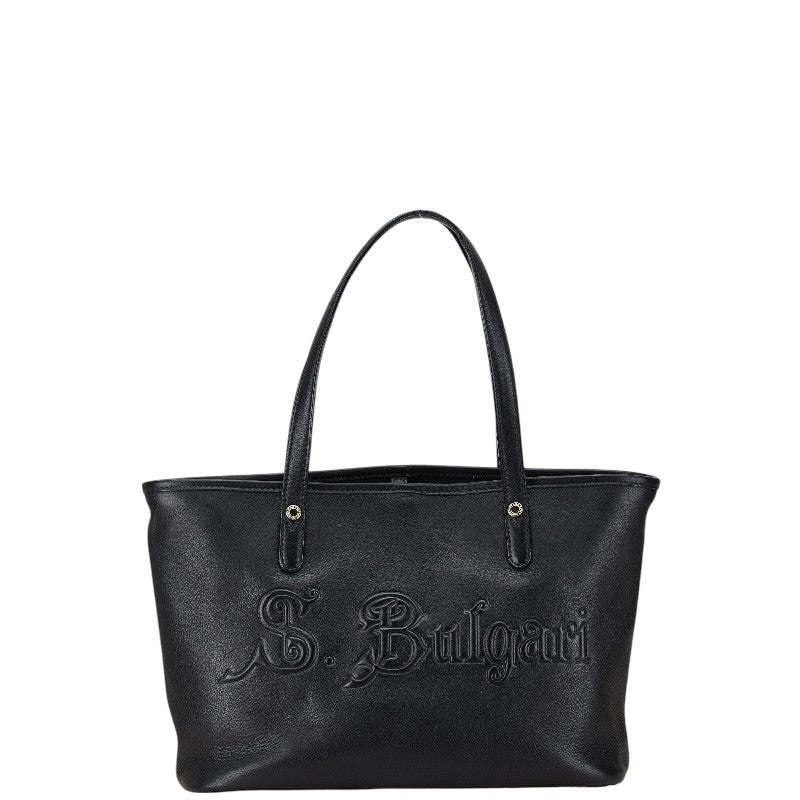 Bvlgari Sotirio Leather Tote Bag Black