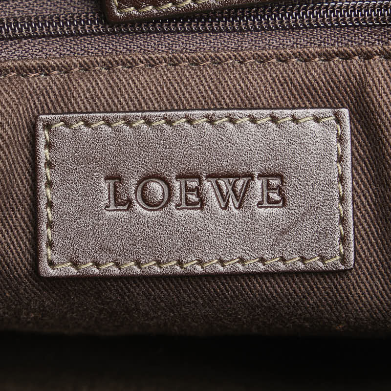 Loewe Anagram Tote Bag Black Brown PVC Leather