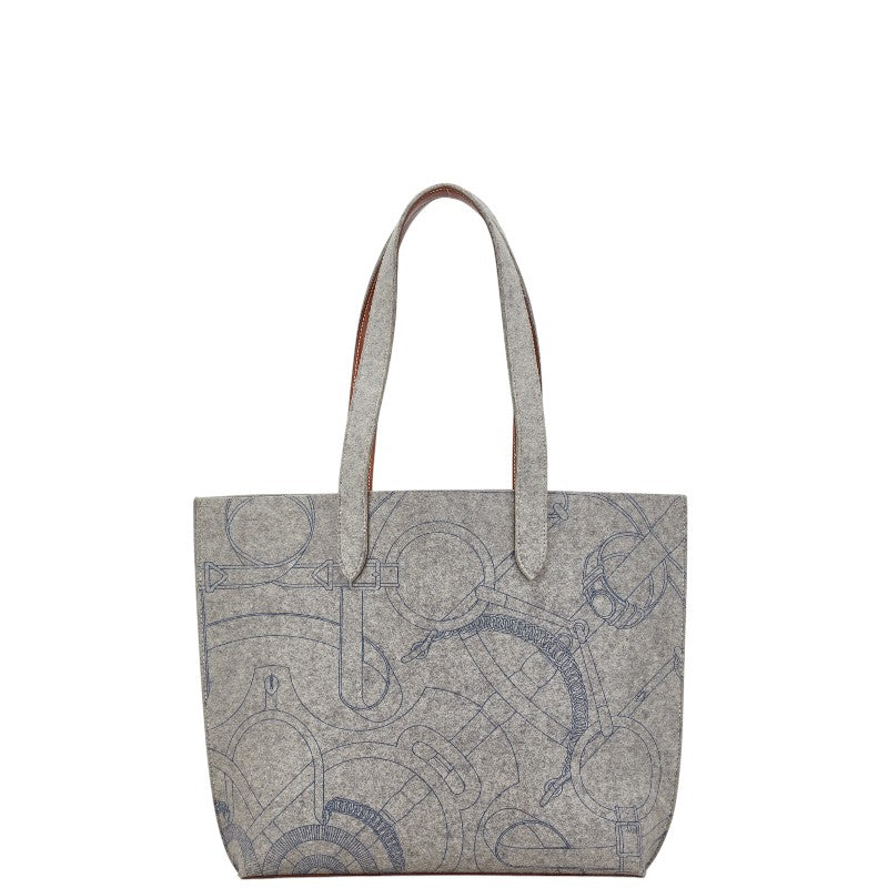 Hermes Sac Carri MM Tote Bag Felt Leather