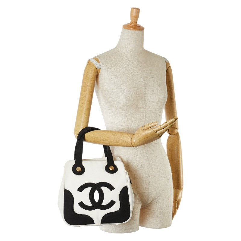 Chanel Canvas Marshmallow Coco Mark Handbag