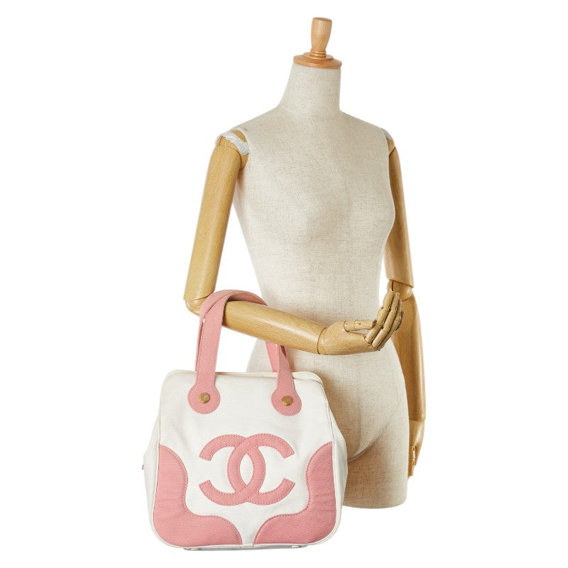 Chanel Canvas Marshmallow Coco Mark Tote Bag