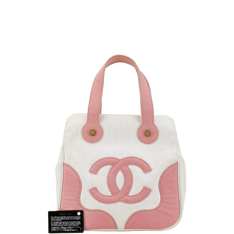 Chanel Canvas Marshmallow Coco Mark Tote Bag