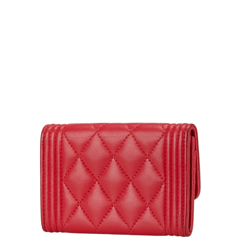 Chanel Lambskin Card Case Pink