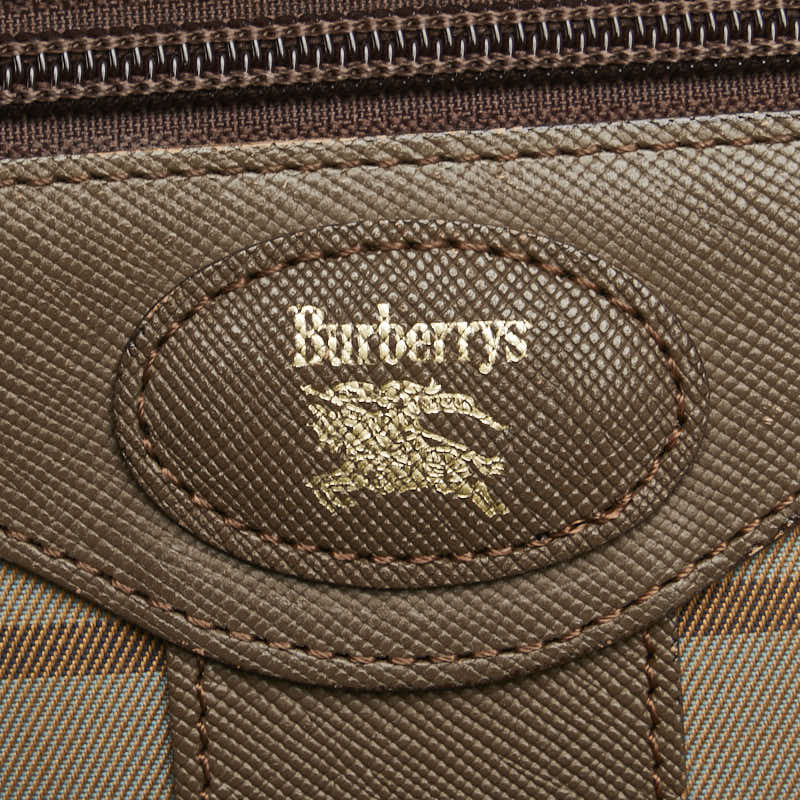 Burberry Canvas Leather Check Shoulder Bag