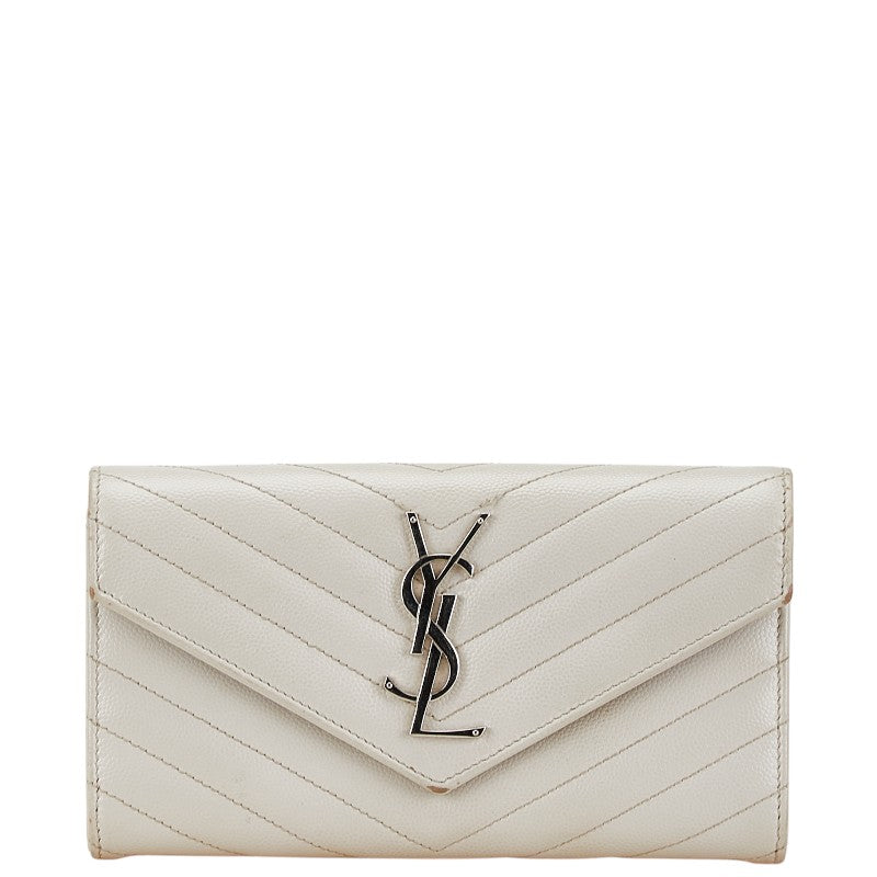 Yves Saint Laurent Cassandra V-Stitch Wallet