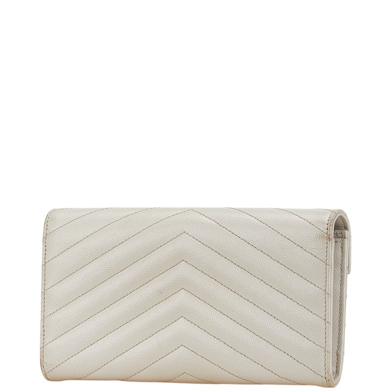 Yves Saint Laurent Cassandra V-Stitch Wallet