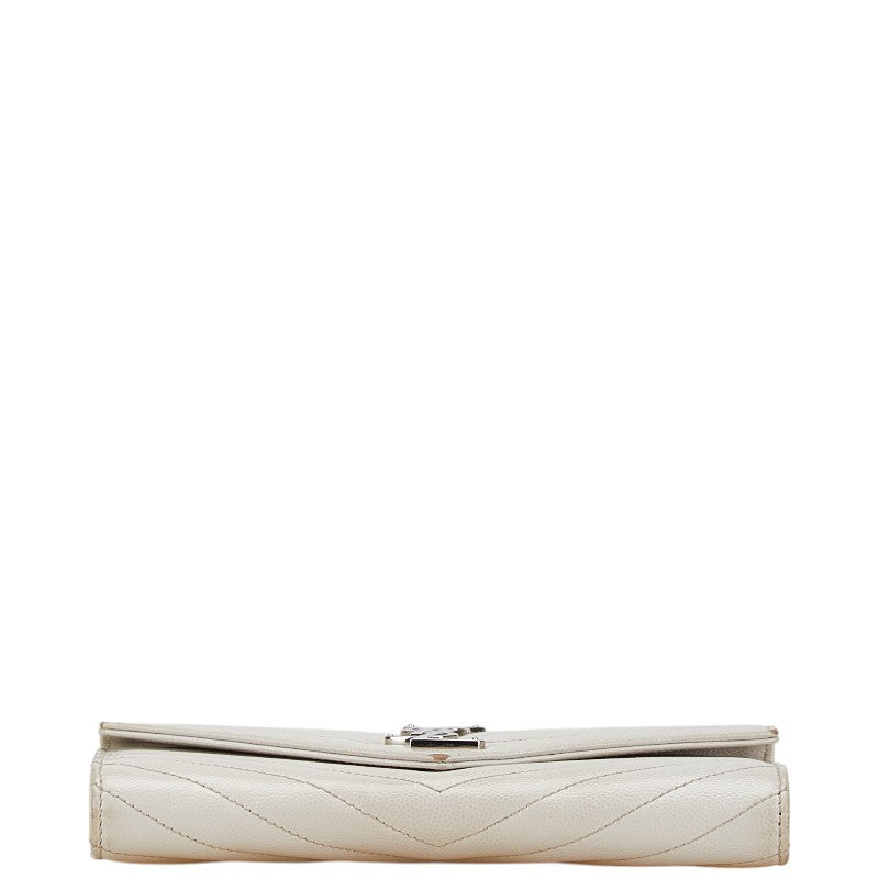 Yves Saint Laurent Cassandra V-Stitch Wallet