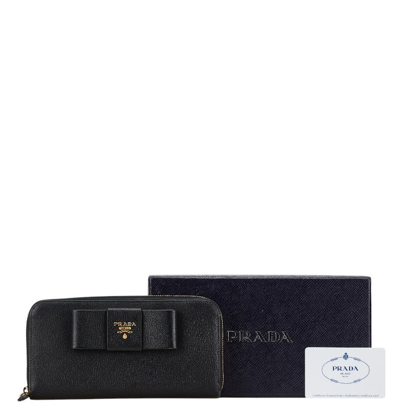 Prada Saffiano Ribbon Zip Wallet 1ML506