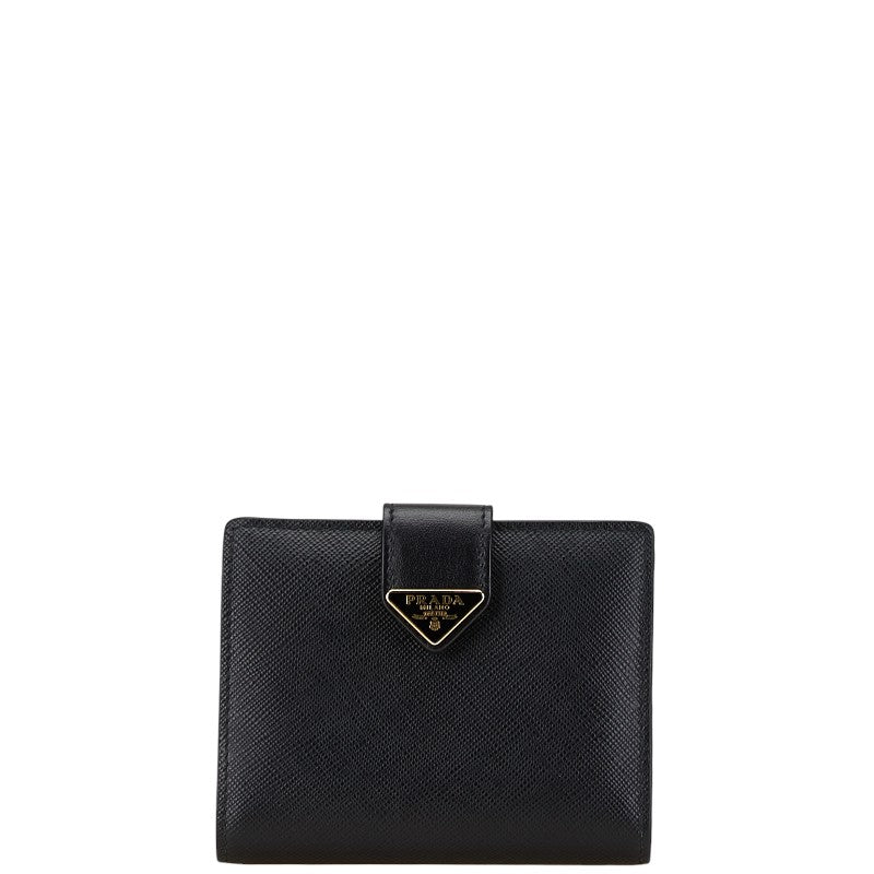 Prada Saffiano Leather Bifold Wallet Black