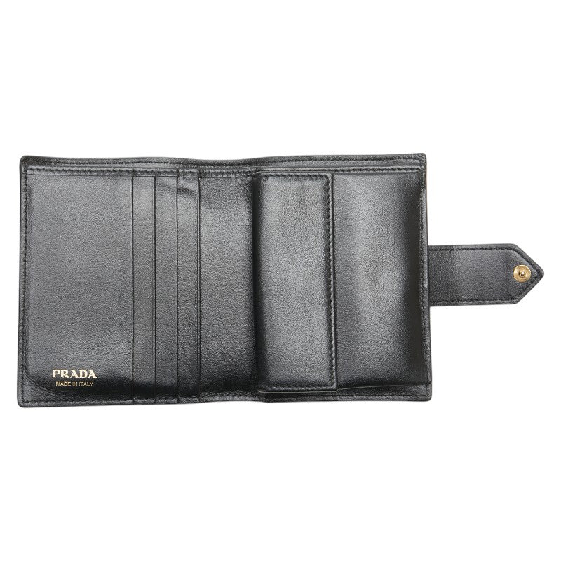 Prada Saffiano Leather Bifold Wallet Black