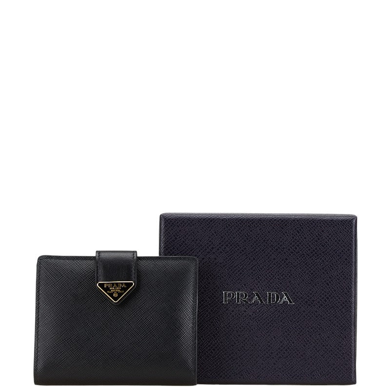 Prada Saffiano Leather Bifold Wallet Black