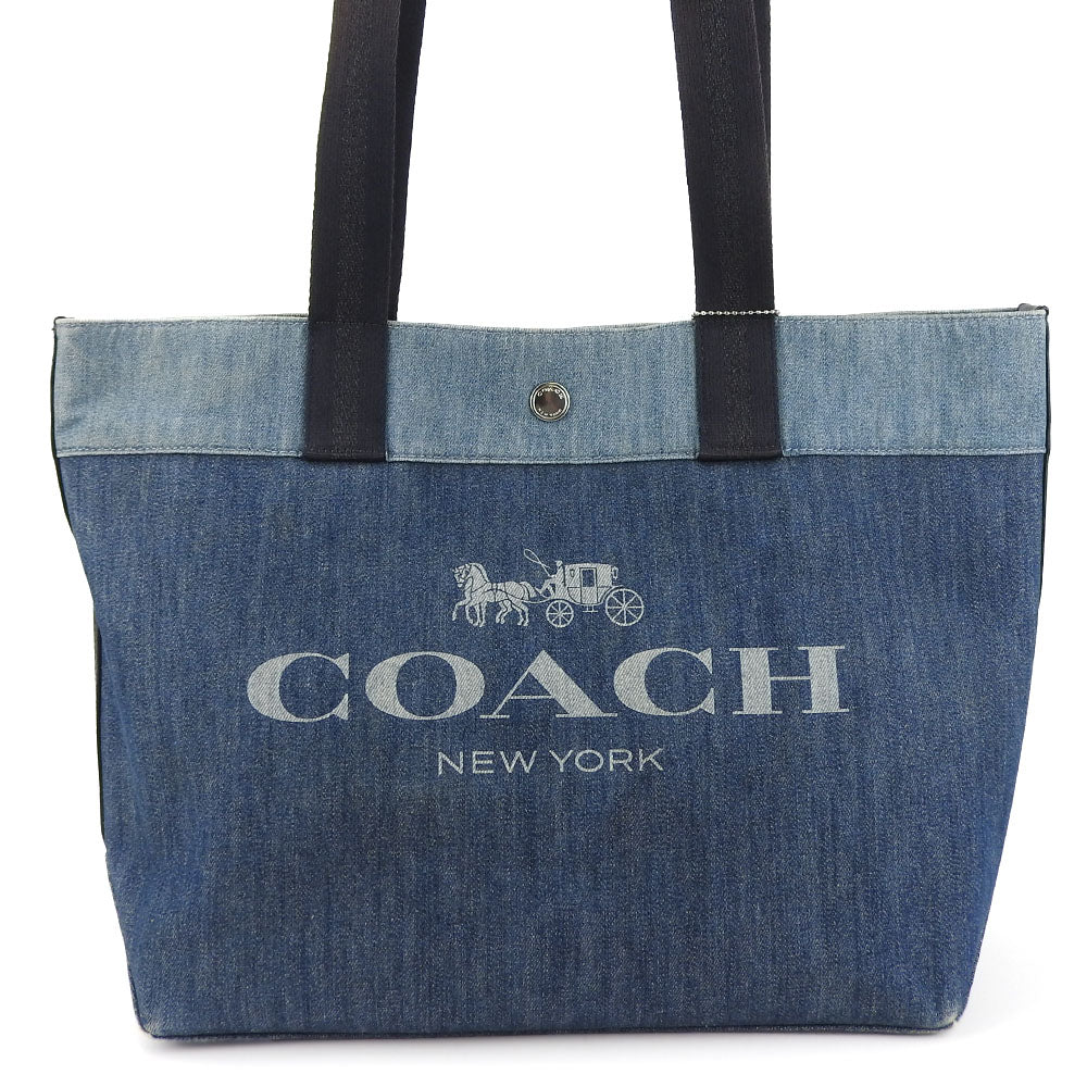 USED COACH Denim Tote Bag 91131