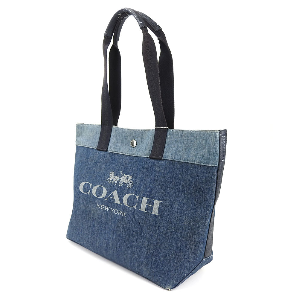 USED COACH Denim Tote Bag 91131