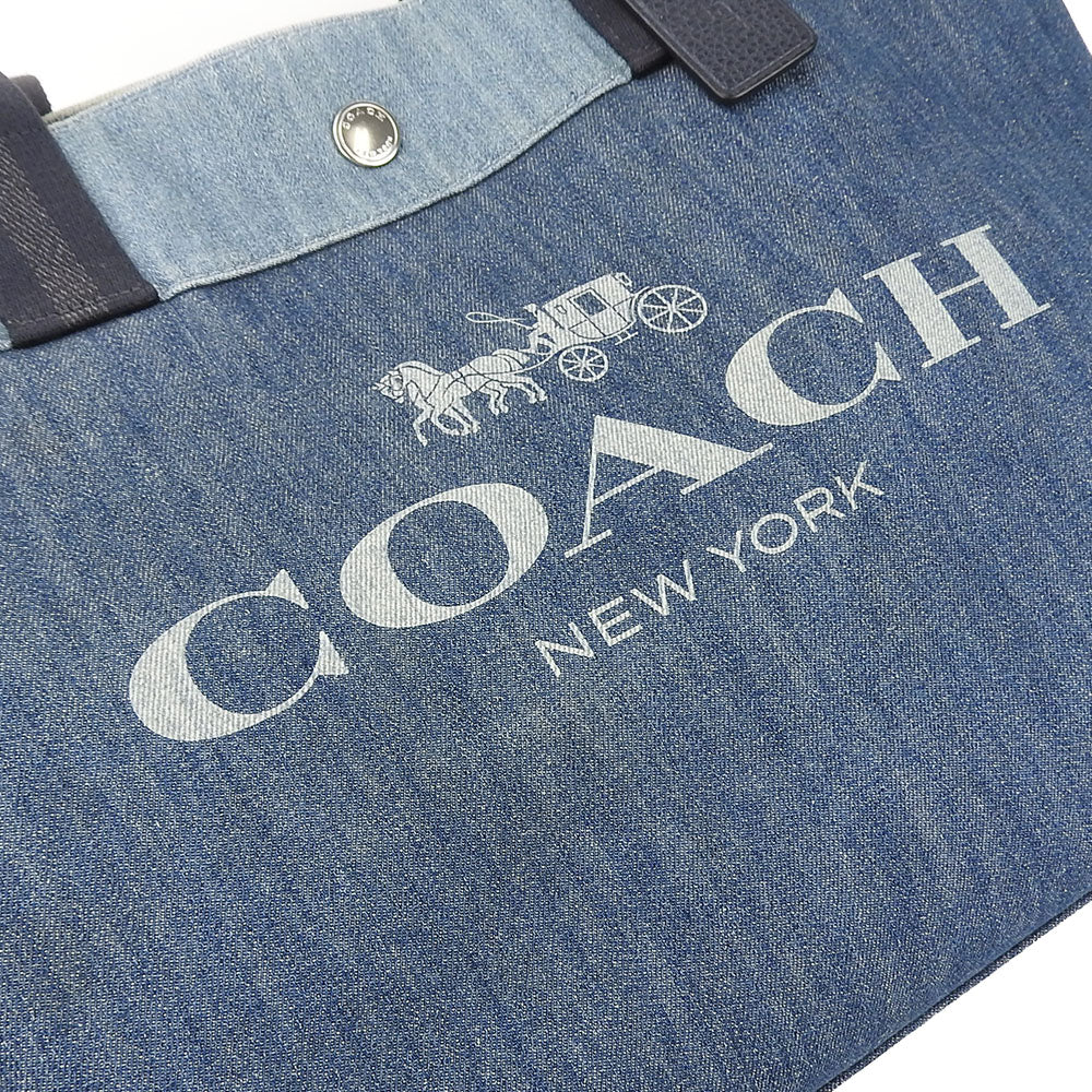 USED COACH Denim Tote Bag 91131