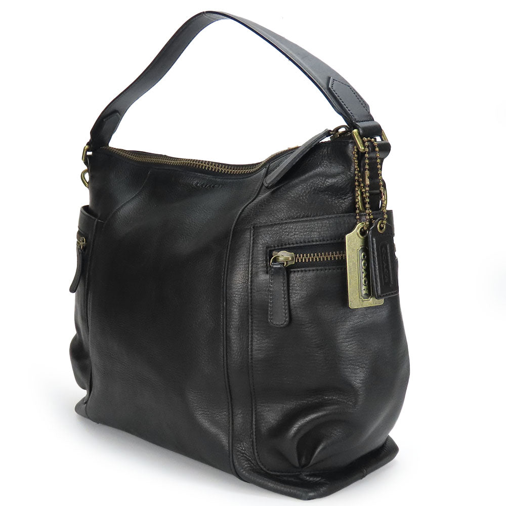 Coach Leather Shoulder Bag 71039 Black