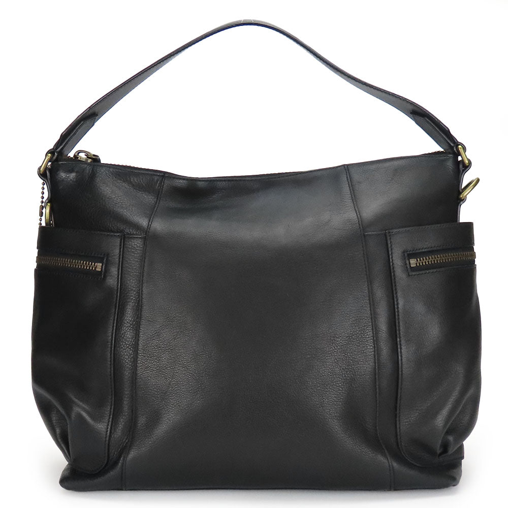 Coach Leather Shoulder Bag 71039 Black