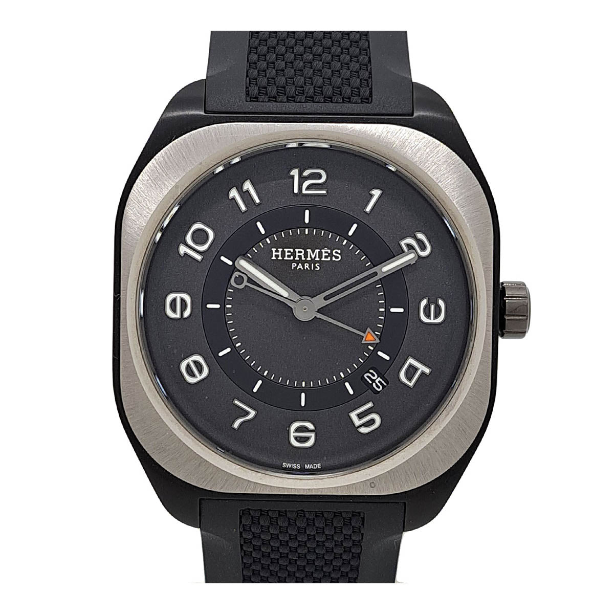 Hermes Titanium Rubber Automatic Watch SP1.741a