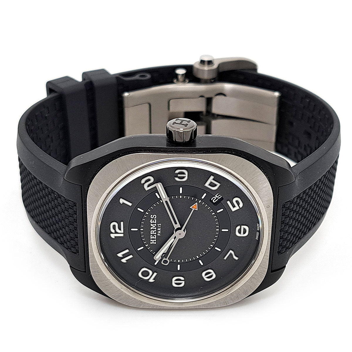 Hermes Titanium Rubber Automatic Watch SP1.741a