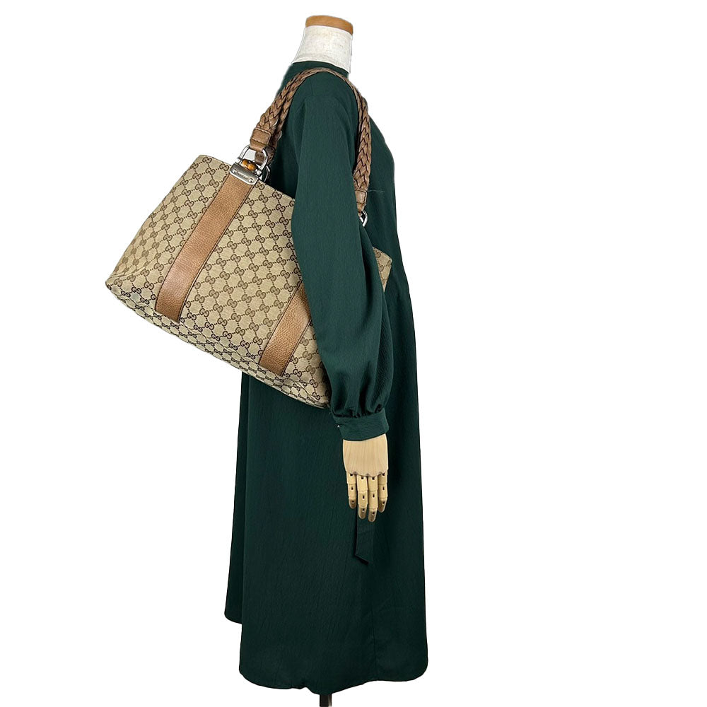 Gucci Bamboo GG Canvas Tote Bag 232947