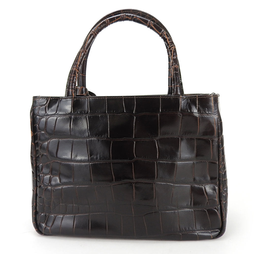 Furla Leather Handbag Dark Brown