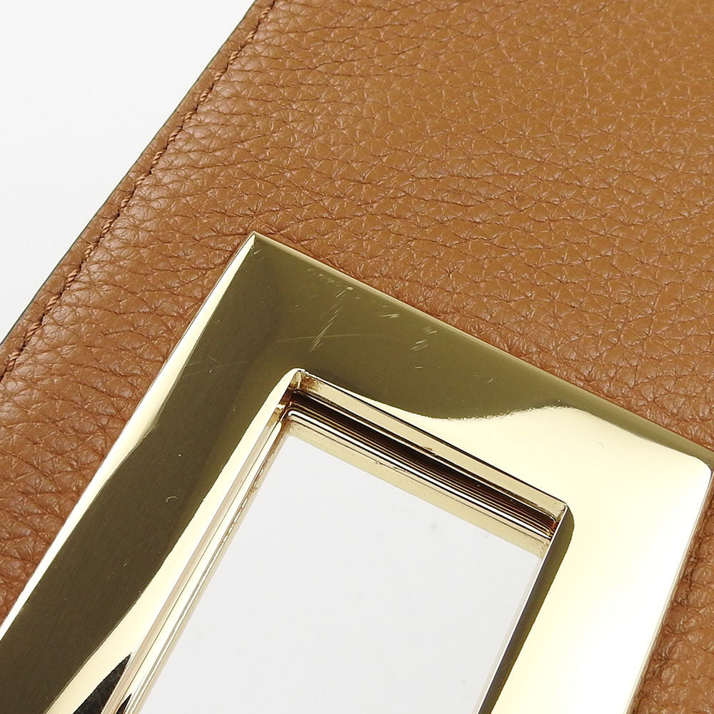 Michael Kors Leather Clutch Bag Camel