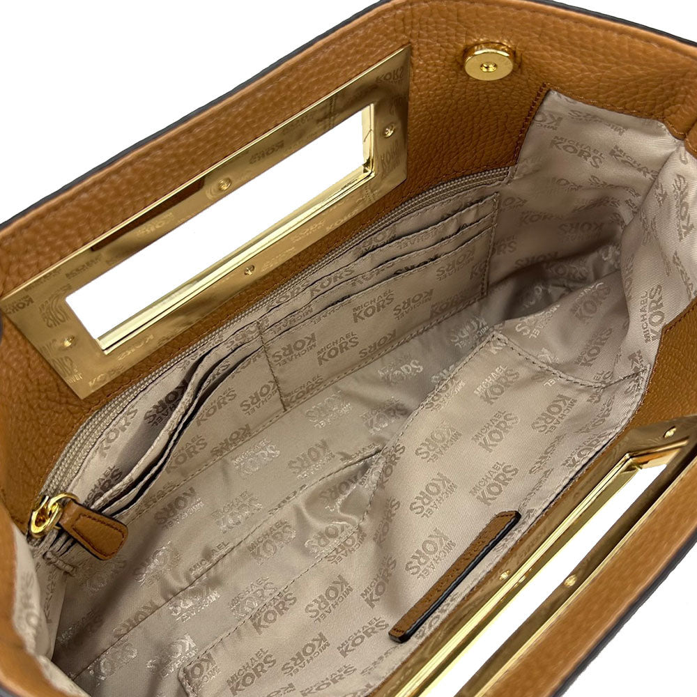 Michael Kors Leather Clutch Bag Camel