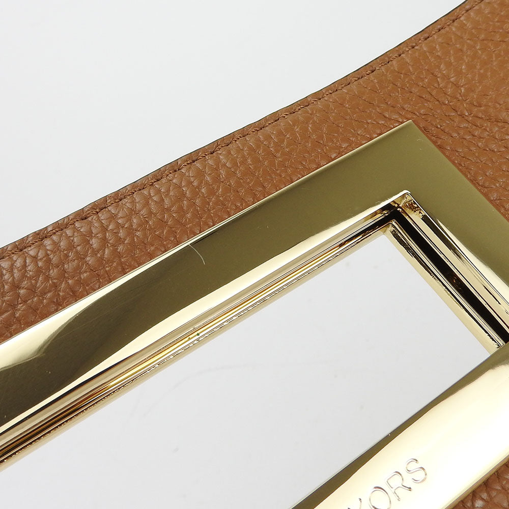 Michael Kors Leather Clutch Bag Camel